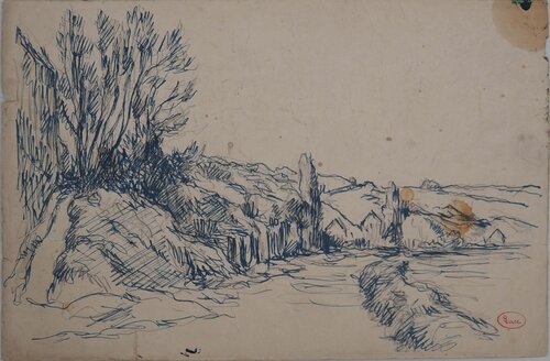 Petite route de campagne by Maximilien Luce, Drawing for Sale on Singulart
