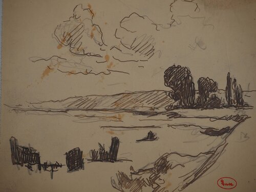 Paysage à la colline by Maximilien Luce, Work on Paper for Sale on Singulart