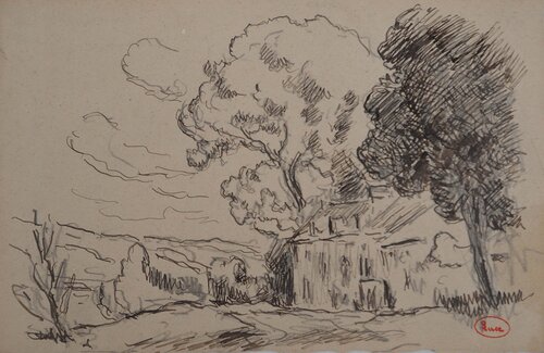 La maison de campagne van Maximilien Luce, Tekening te koop op Singulart