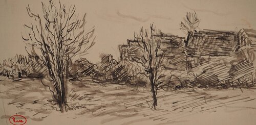 Paysage d'hiver by Maximilien Luce, Work on Paper for Sale on Singulart
