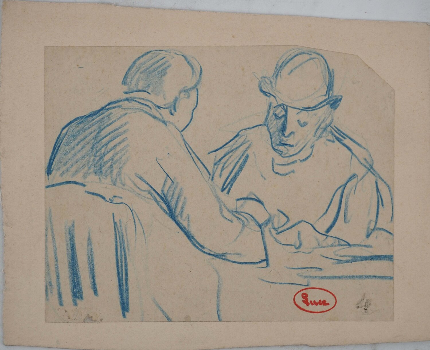 Deux amis au café Maximilien Luce