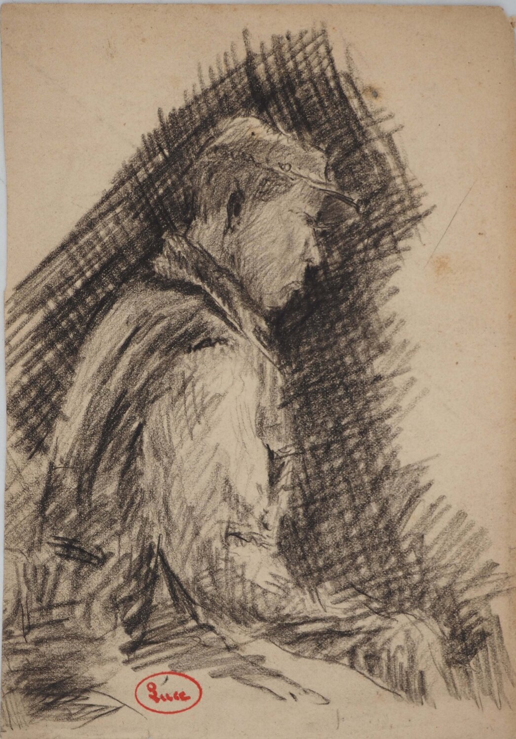 L'ouvrier à la casquette Maximilien Luce Dibujo en venta