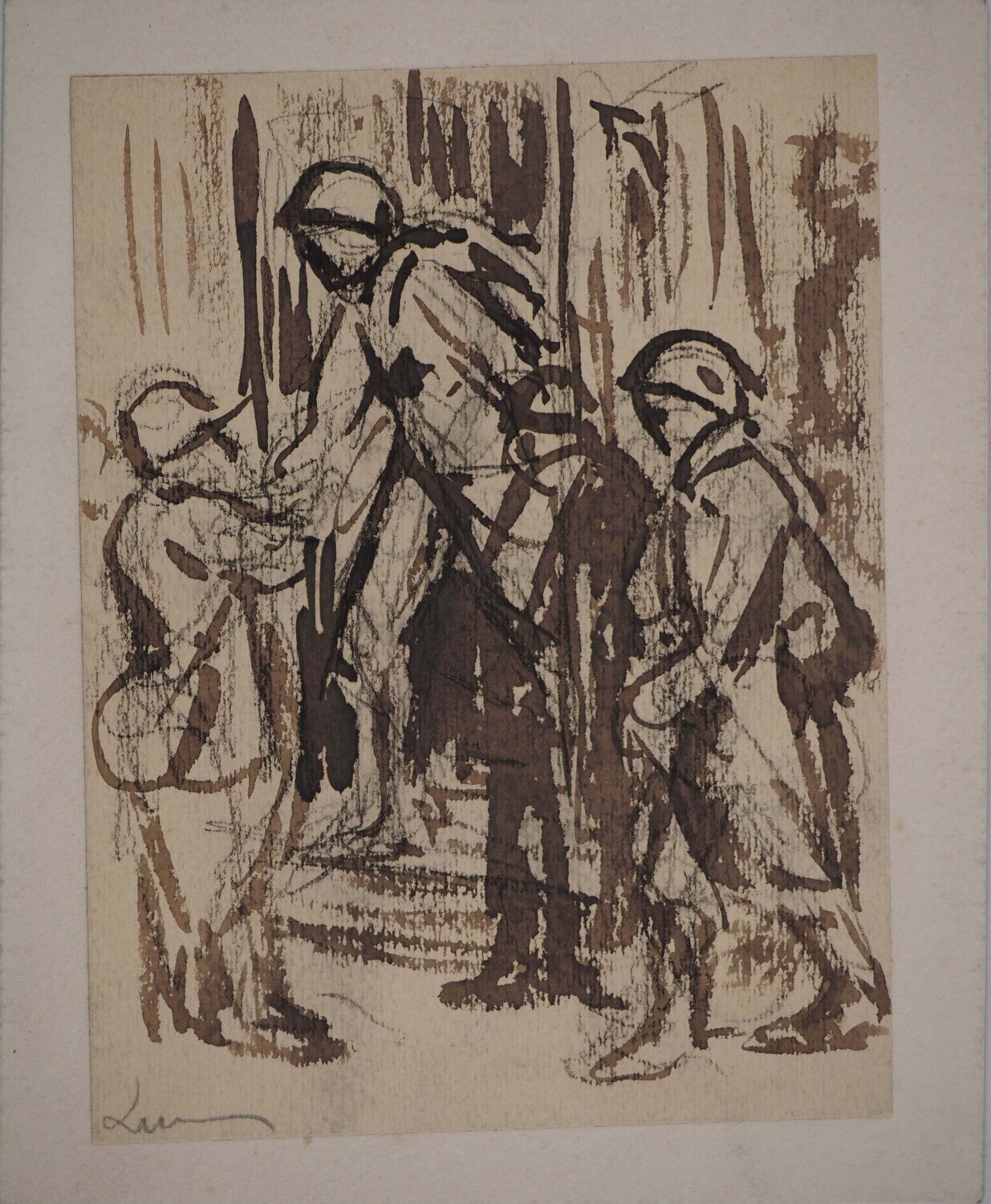 Dans les tranchées Maximilien Luce Drawing for sale