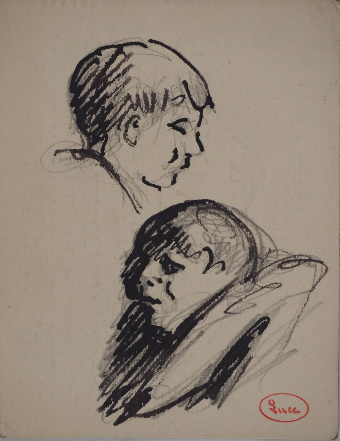 Portrait d'enfant Maximilien Luce Drawing for sale