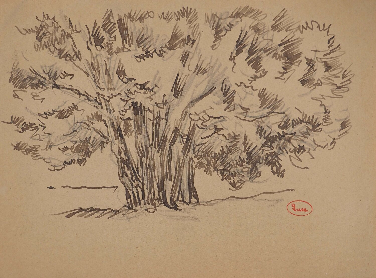 Arbres isolés Maximilien Luce Dibujo en venta