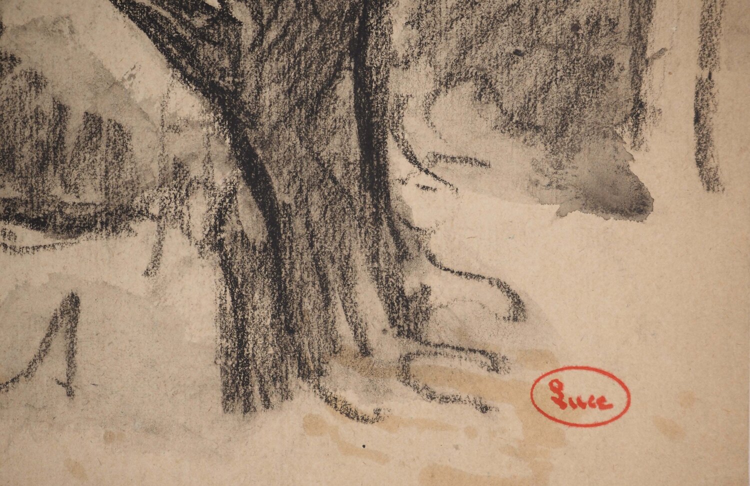 Vieux saule au bord du lac Maximilien Luce Werk auf Papier zu verkaufen
