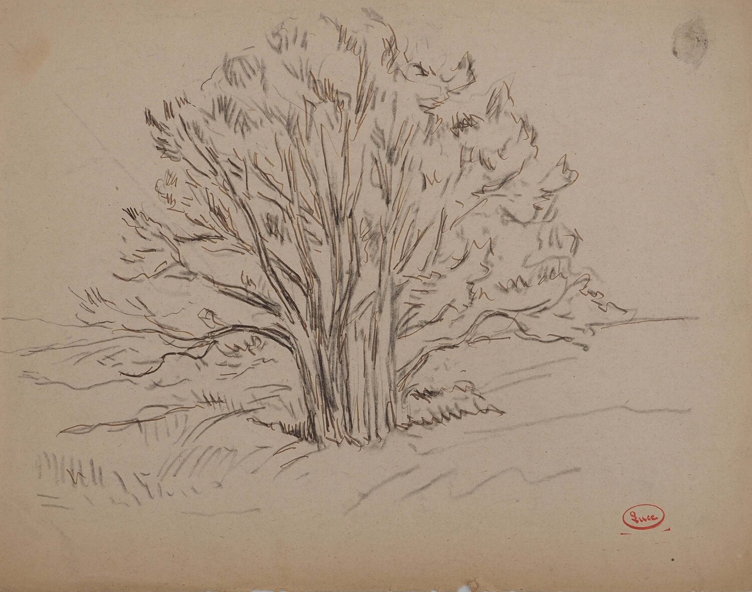 Grand noyer Maximilien Luce Dibujo en venta