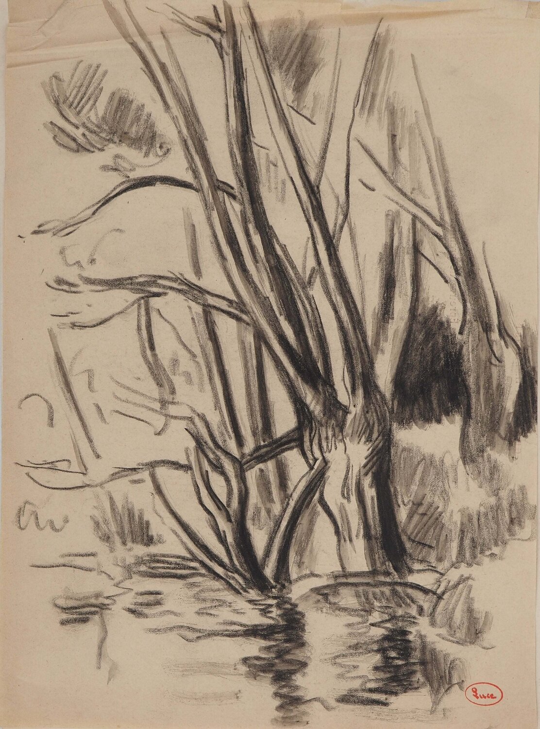 Bord de rivière Maximilien Luce Drawing for sale