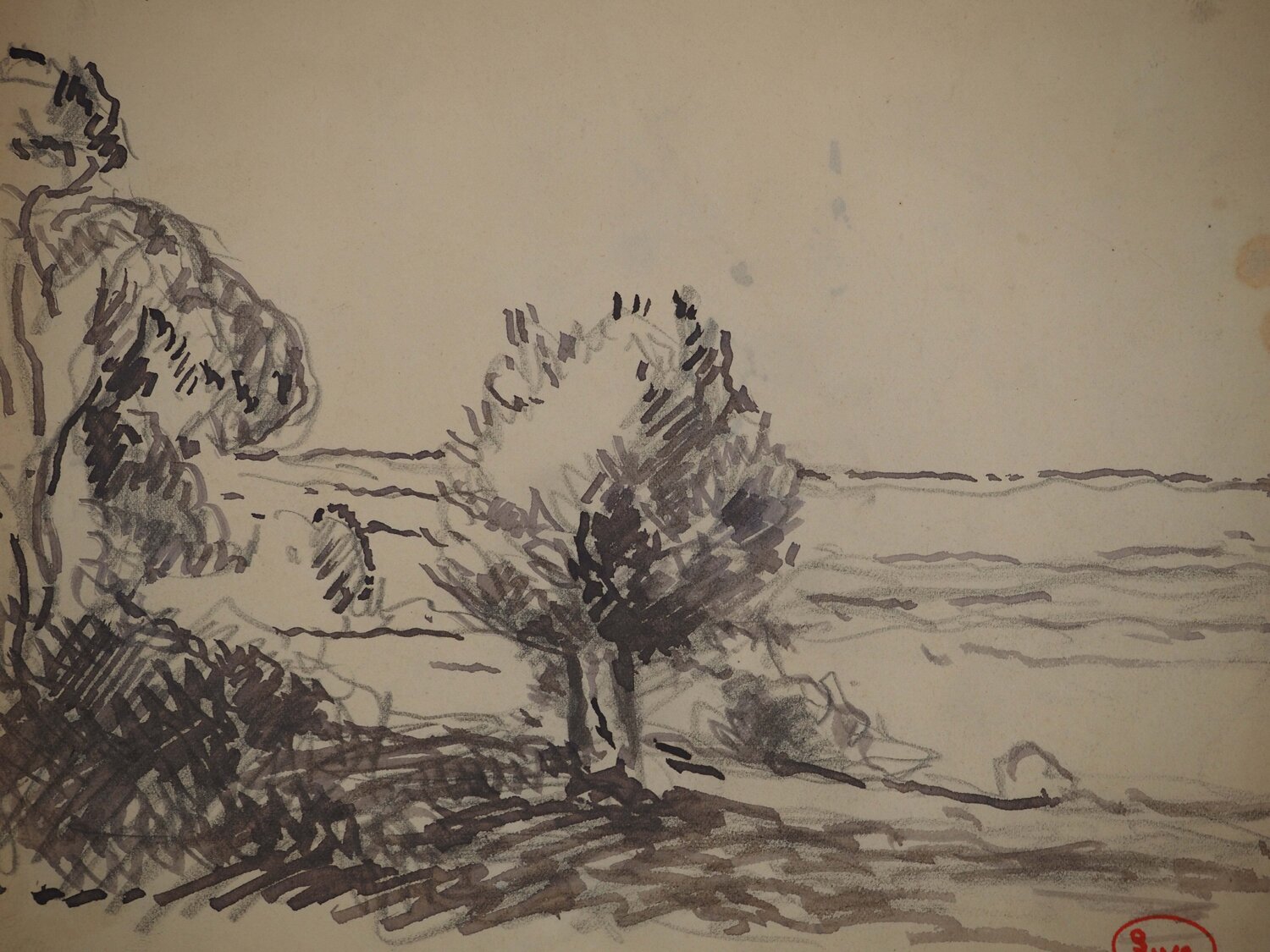 Etude pour un paysage d'été Maximilien Luce Opera su carta in vendita