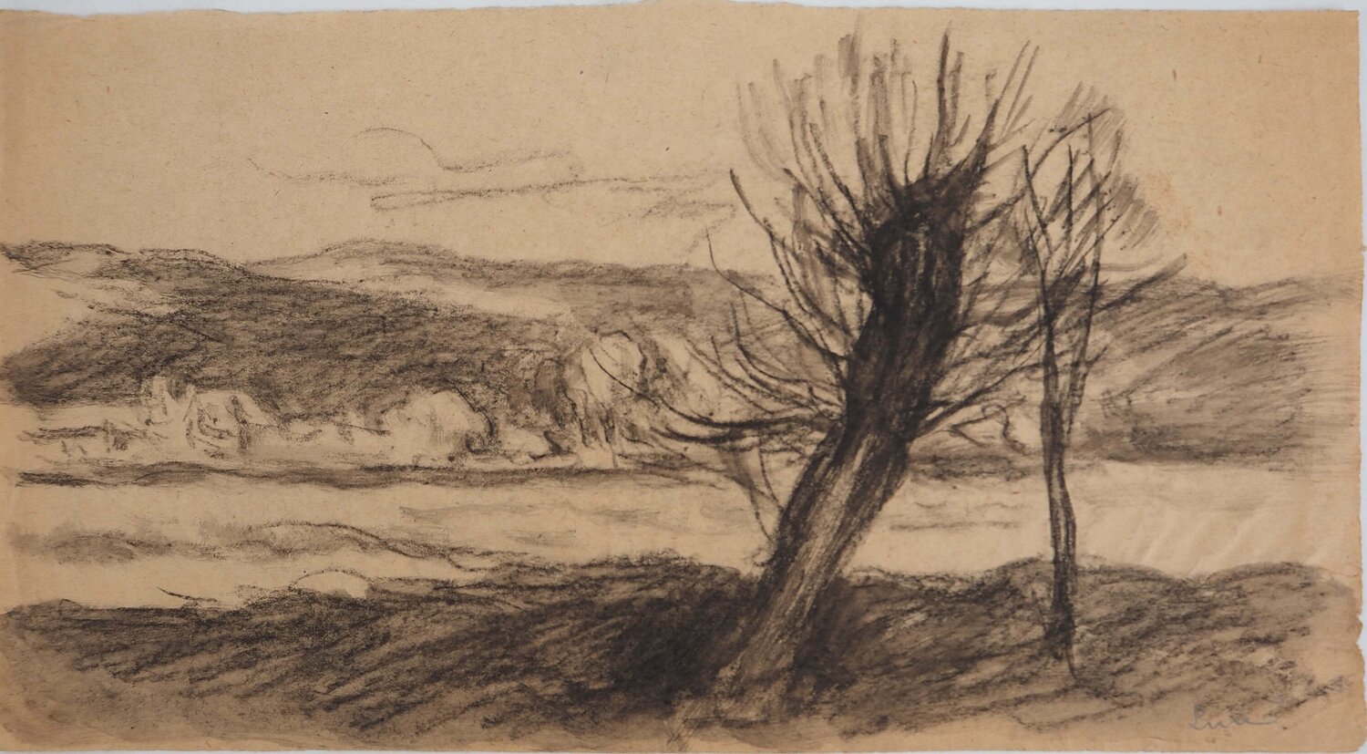 La vieille souche Maximilien Luce Drawing for sale