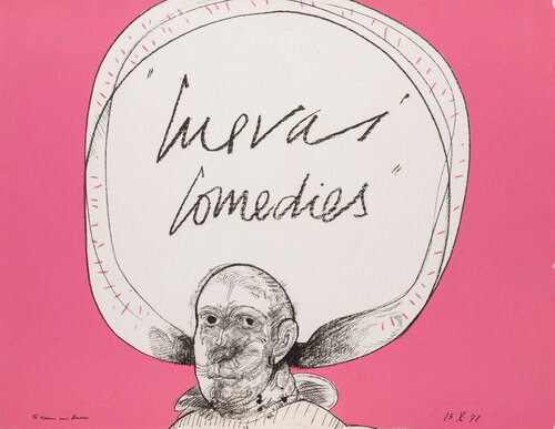 Comedies Title Page de José Luis Cuevas, Impresión a la venta en Singulart
