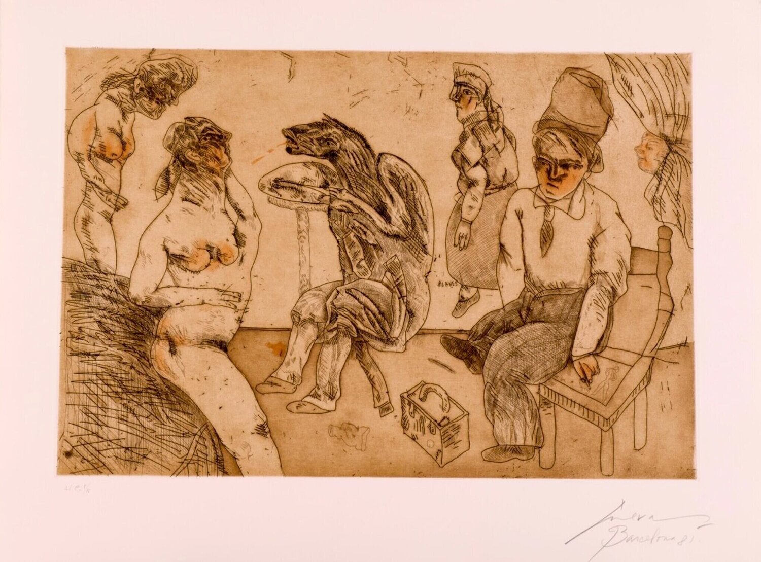 Autoretrato José Luis Cuevas Druck zu verkaufen