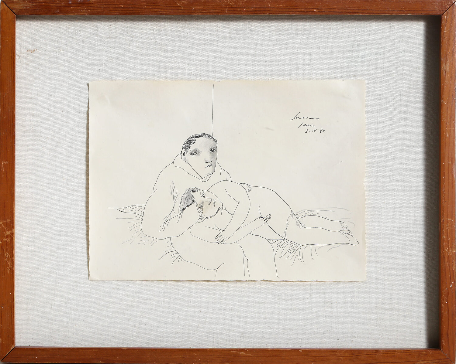 Consoling Partner José Luis Cuevas Work on Paper for sale