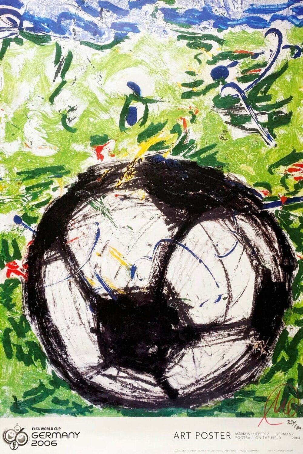 Football On The Field Markus Lüpertz Druck zu verkaufen