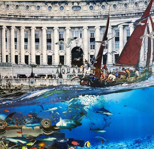 Thames Water van David Mach, Werk op papier te koop op Singulart