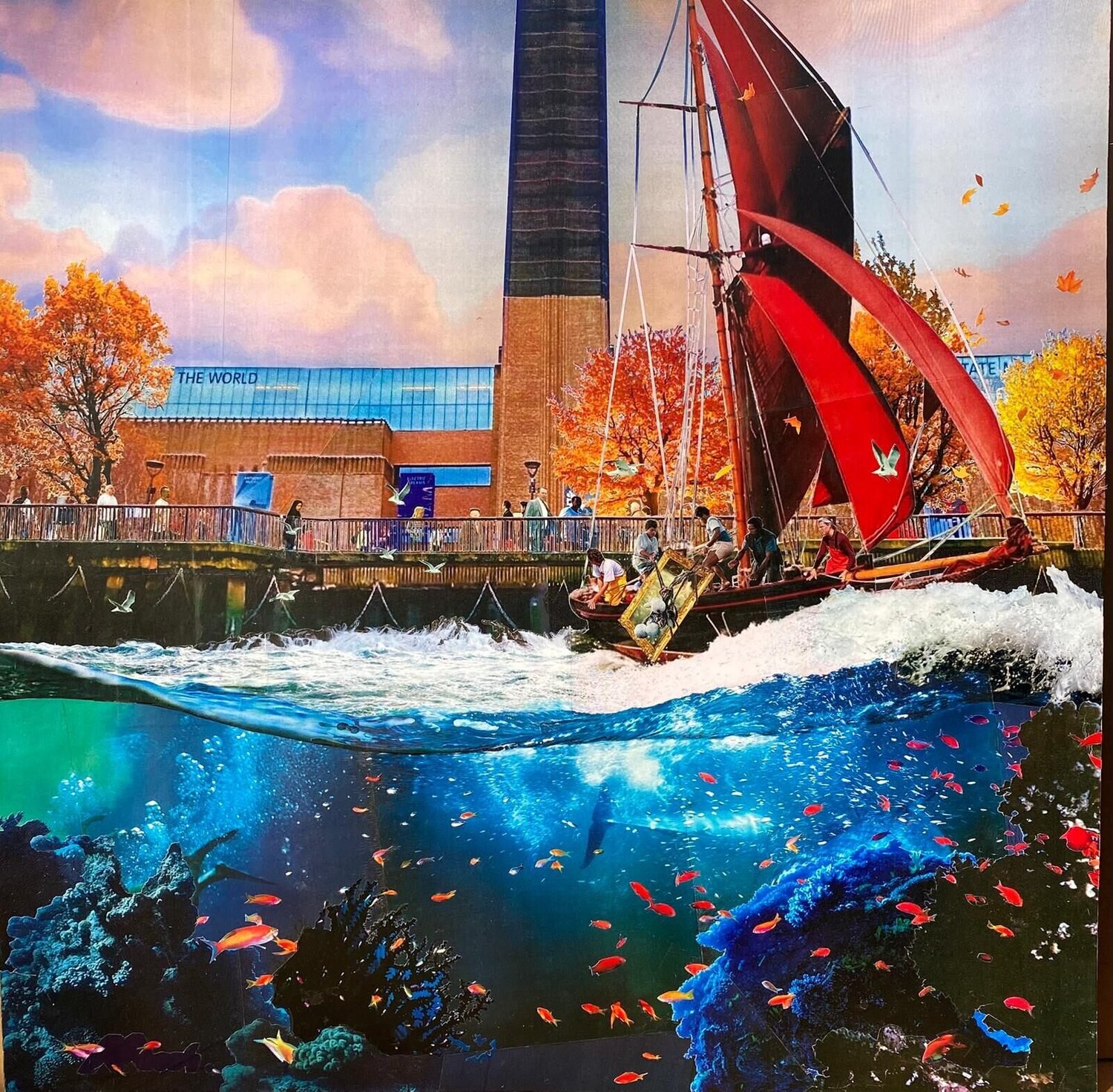 High Tide Tate David Mach Opera su carta in vendita