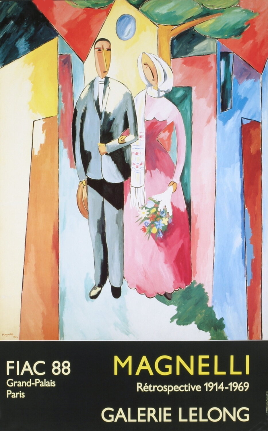 Bride and Groom Alberto Magnelli Print for sale