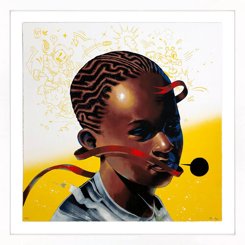 The Sweet Escape (Framed Hand Signed Screen Print) von Kayla Mahaffey, Druck kaufen auf Singulart