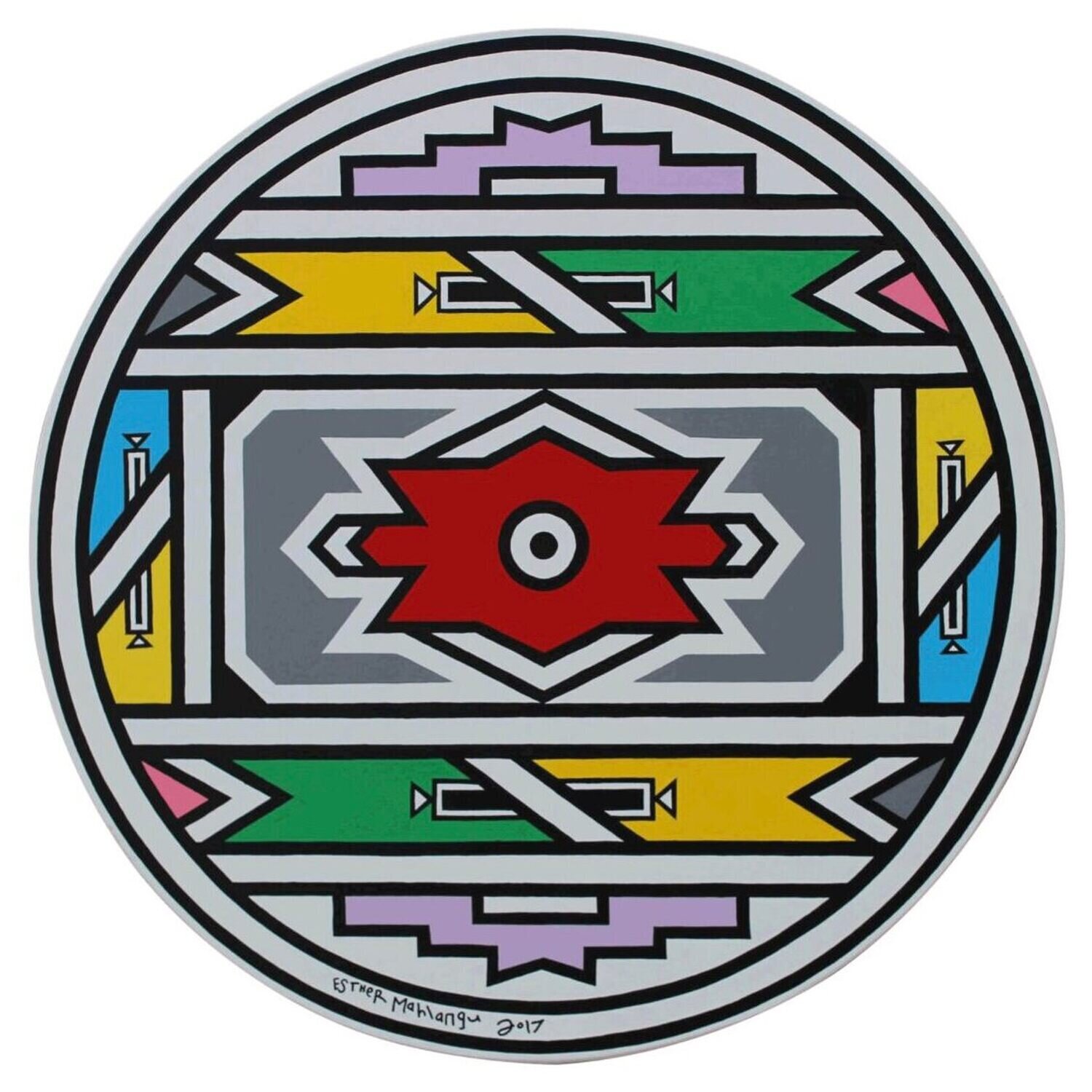 Ndebele Pattern Esther Mahlangu Dipinto originale in vendita