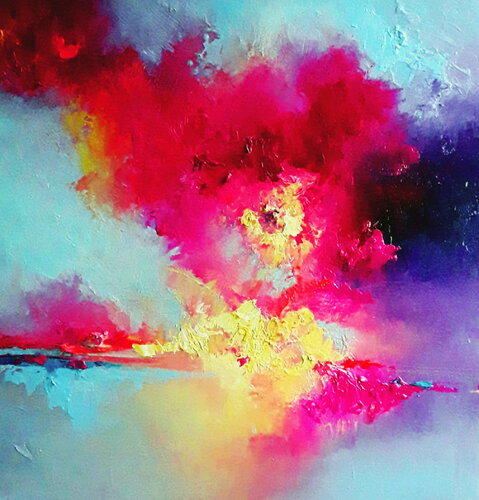 Touching morning de Olena Topliss, Pintura a la venta en Singulart