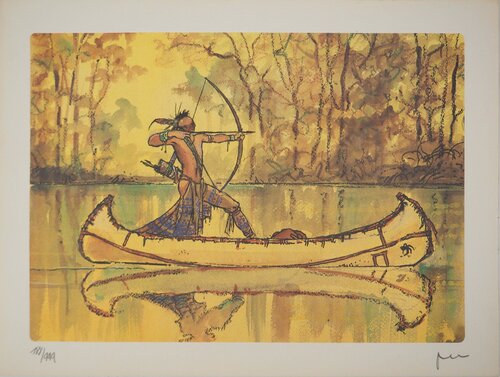 Chasse indienne, Lithographie signée by Milo Manara, Print for Sale on Singulart