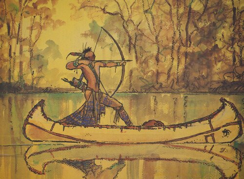 Eté Indien : Chasse indienne von Milo Manara, Druck kaufen auf Singulart