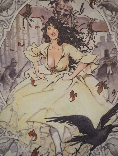 Eté Indien : Jeune femme poursuivie par un indien van Milo Manara, Afdruk te koop op Singulart