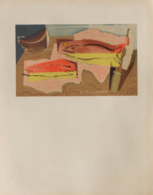 Nature morte aux poissons Louis Marcoussis