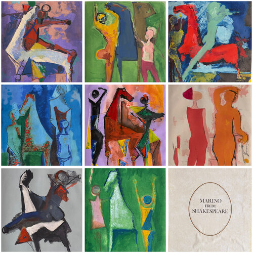 Complete original folder containing 8 color drypoint etchings and aquatints on Arches paper by Marino Marini, Print for Sale on Singulart