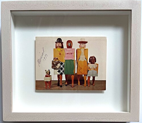 Scarce Art Card - Marisol - Women and Dog 1964 (Hand Signed and Dated) by Marisol, 版畫 for Sale on Singulart