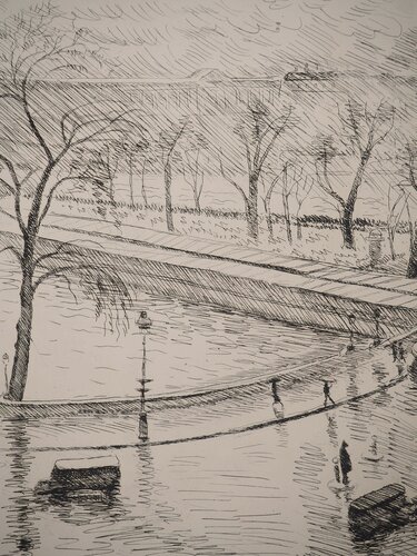 La gloire de Paris : Journée parisienne pluvieuse von Albert Marquet, Druck kaufen auf Singulart