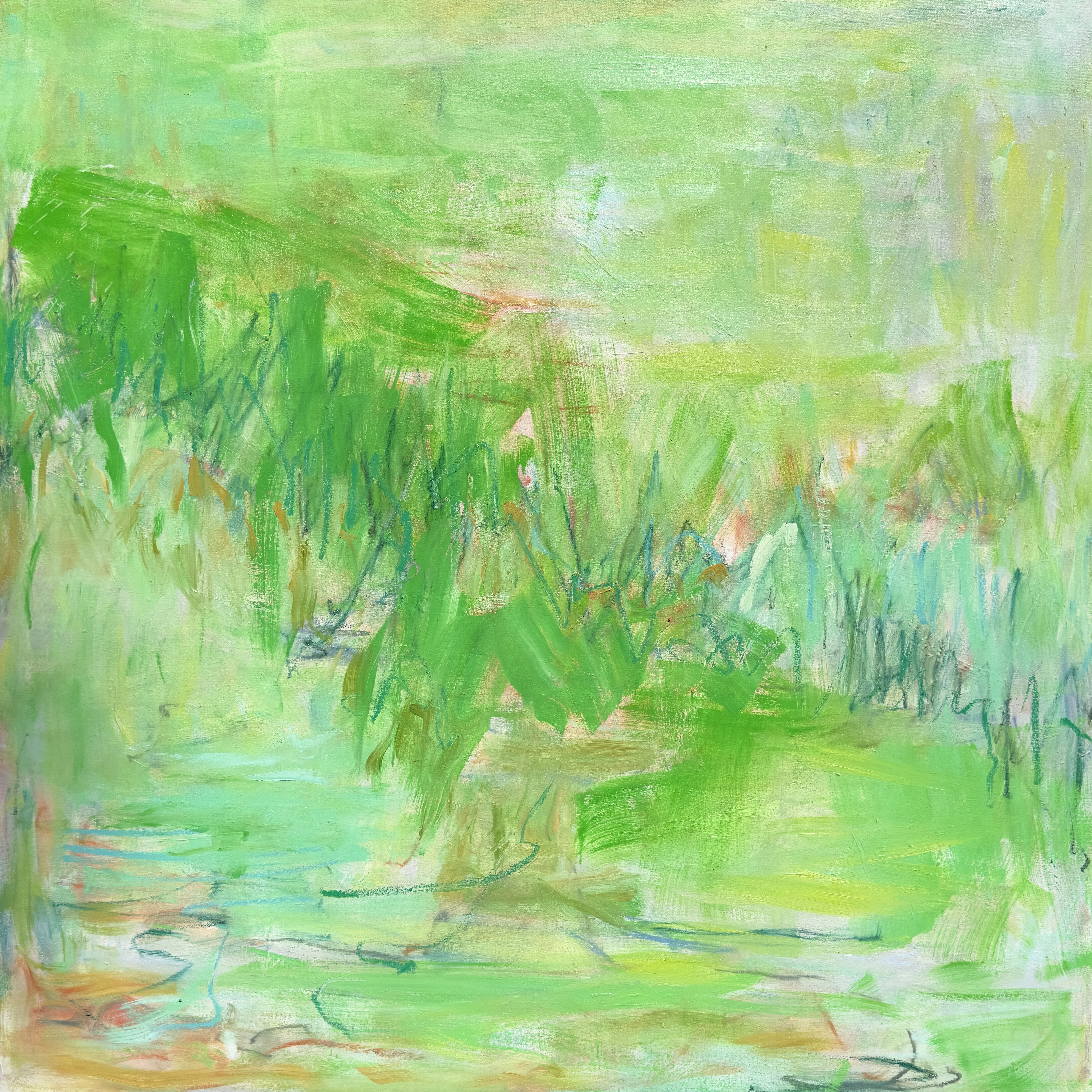 En verde