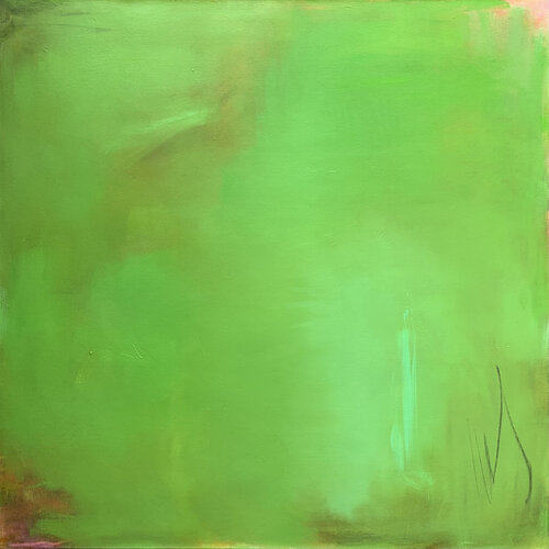 Morning Glory — Luminous Green von Trixie Pitts, Malerei kaufen auf Singulart