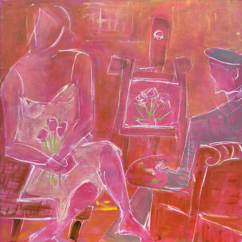 Artist And Model by Trixie Pitts, 회화 for Sale on Singulart