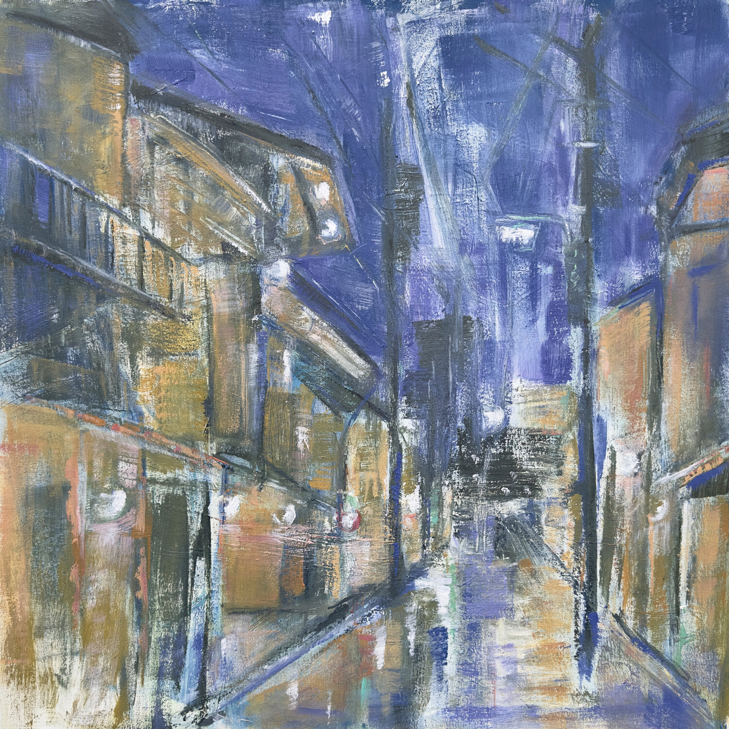 Rainy Night Trixie Pitts Peinture originale à vendre