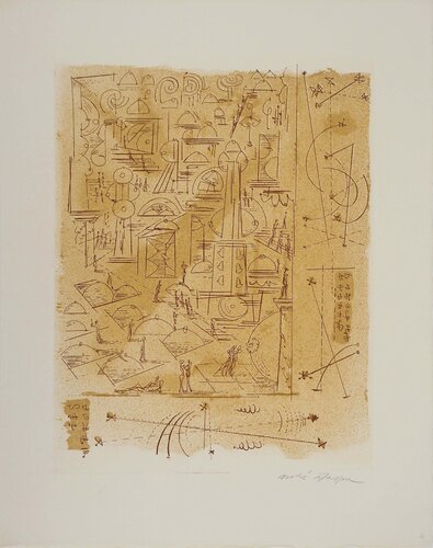 Urbanisme senologique, Gravure originale signée von André Masson, Druck kaufen auf Singulart