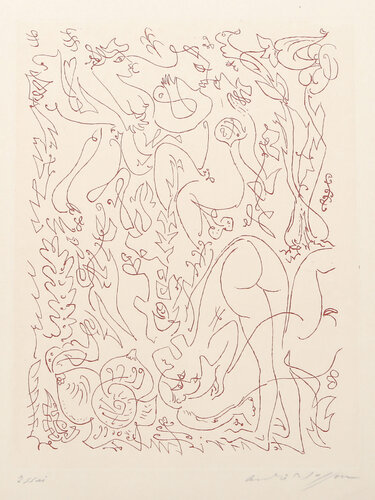 Nude Figures in Garden by André Masson, Print for Sale on Singulart