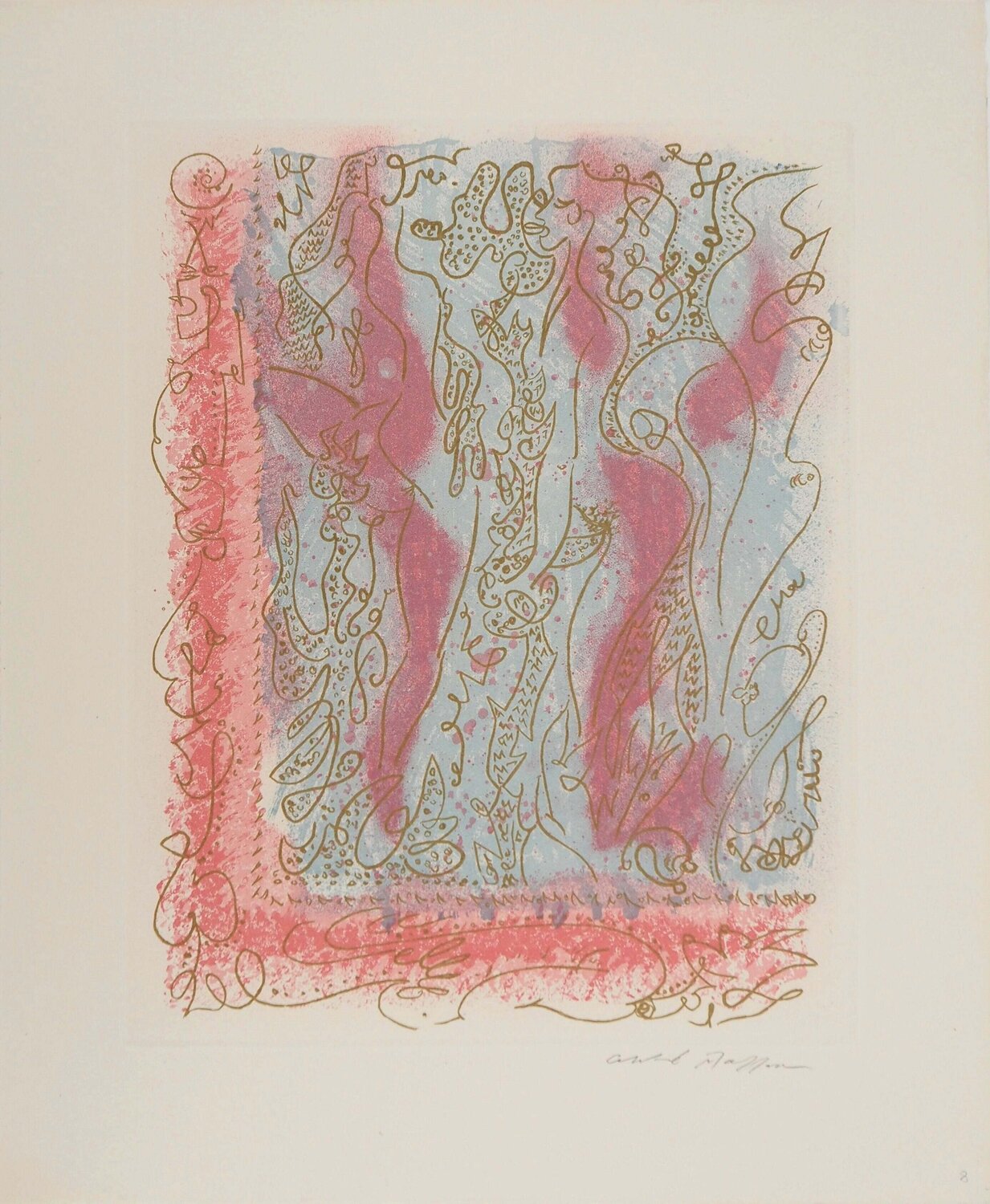 Effleurements érotiques, Gravure originale signée André Masson Stampa in vendita