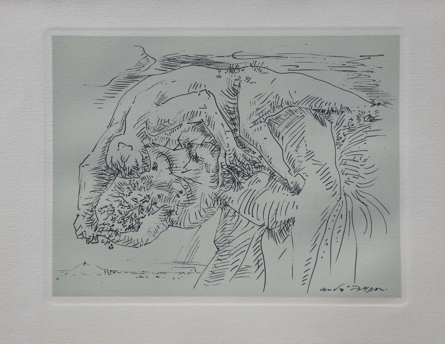 L'Idylle, Gravure signée André Masson Édition à vendre