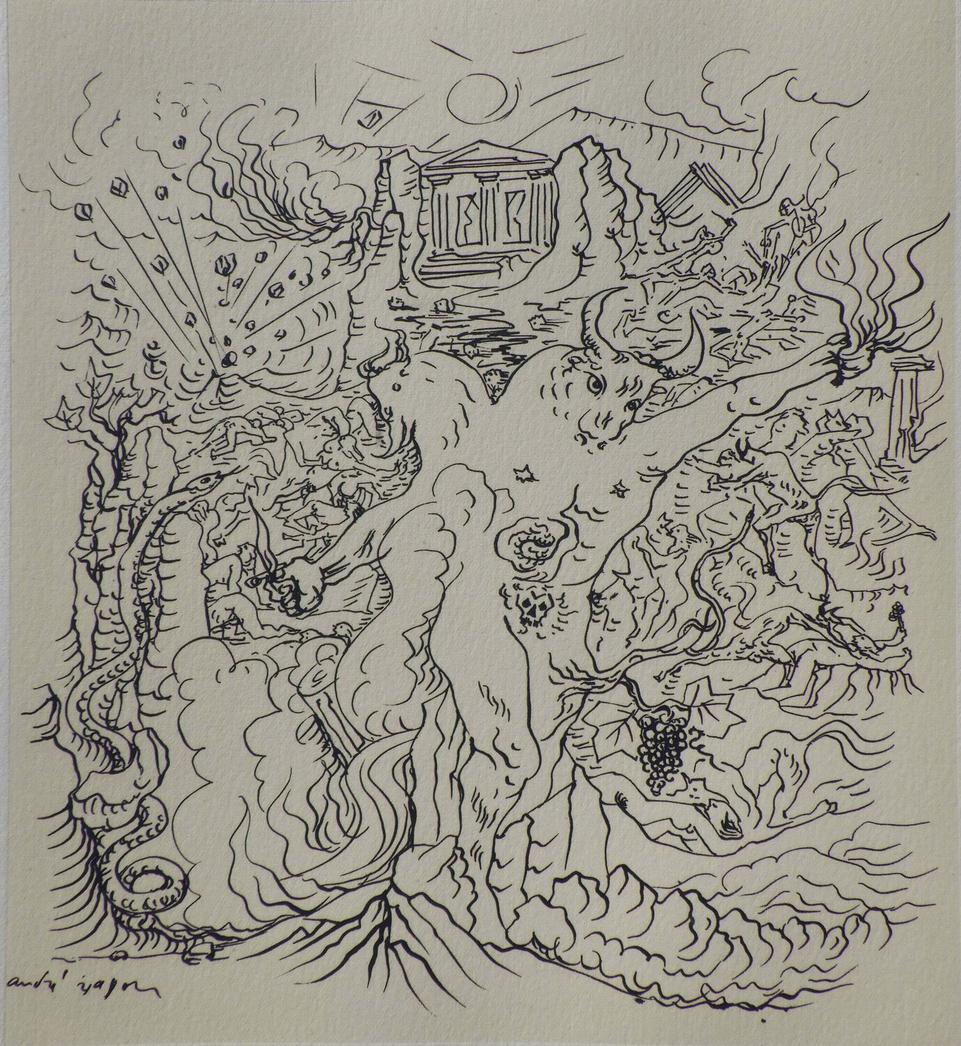 La Grèce tragiqu André Masson Stampa in vendita