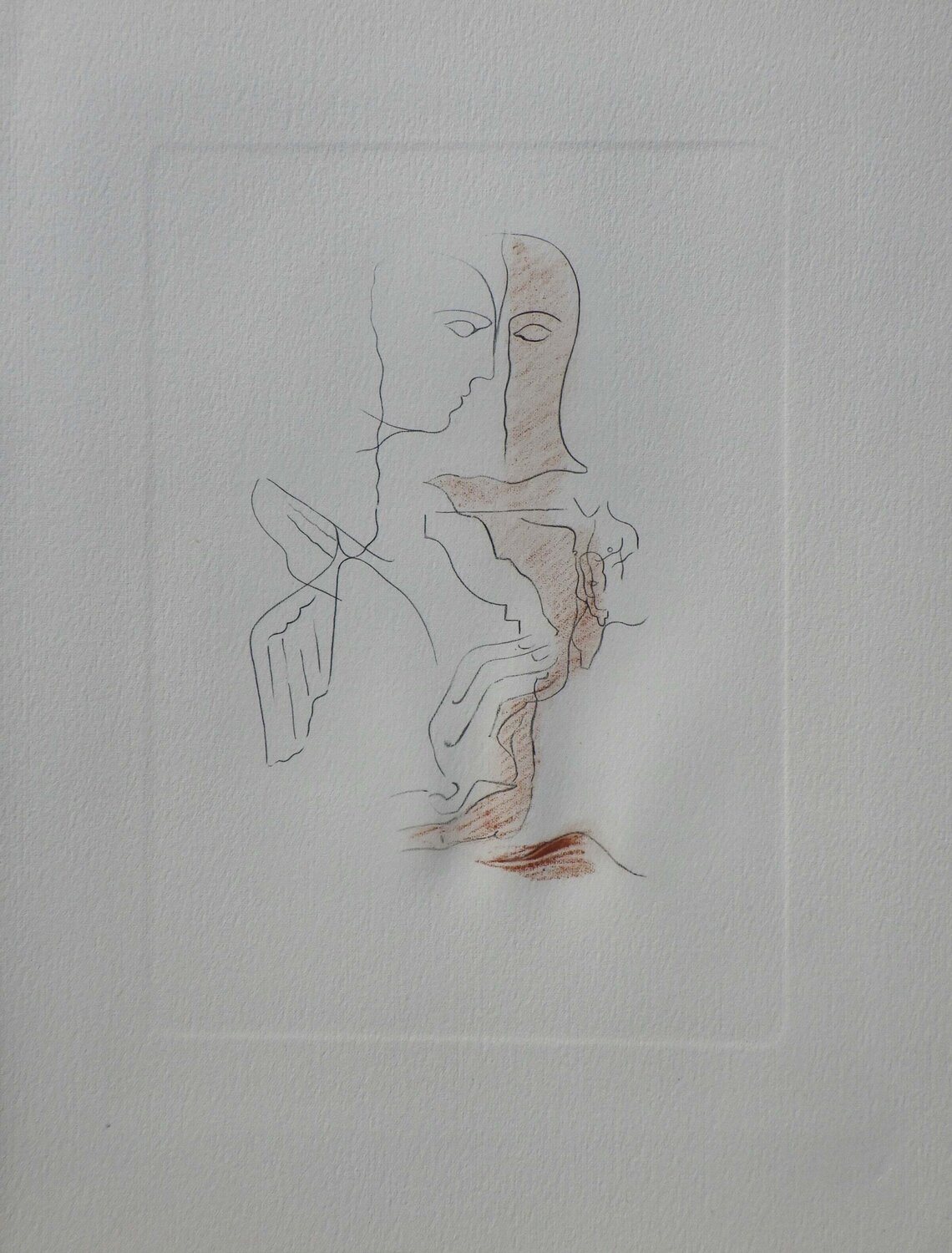 Le couple d'amoureux, Gravure André Masson Print for sale