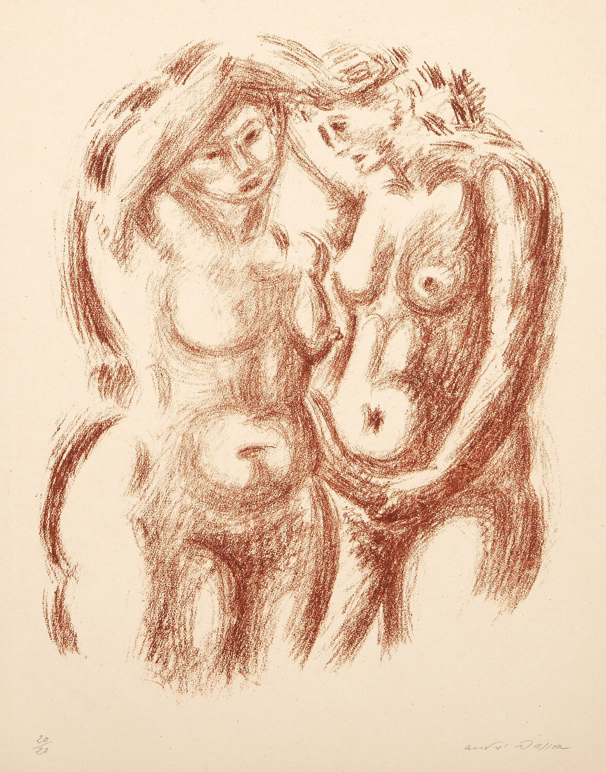 Les Deux Nus André Masson Stampa in vendita