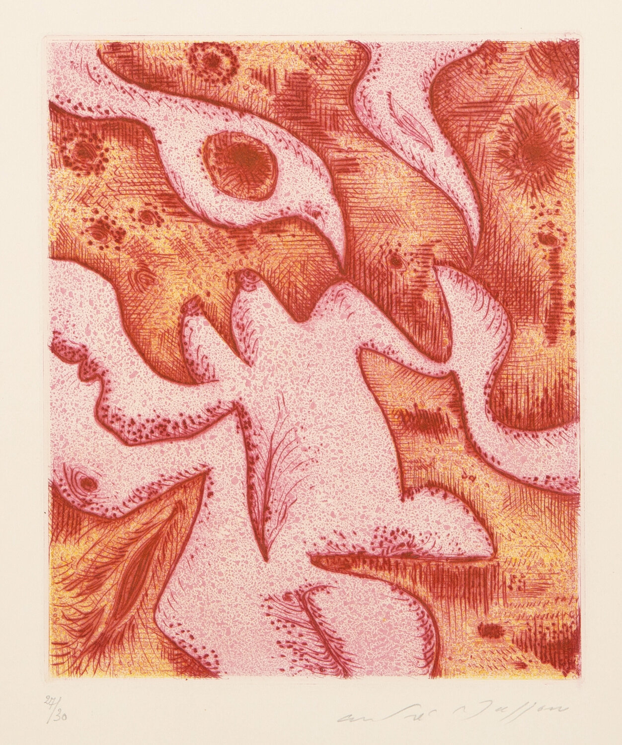L'oiseau amoureux André Masson Stampa in vendita