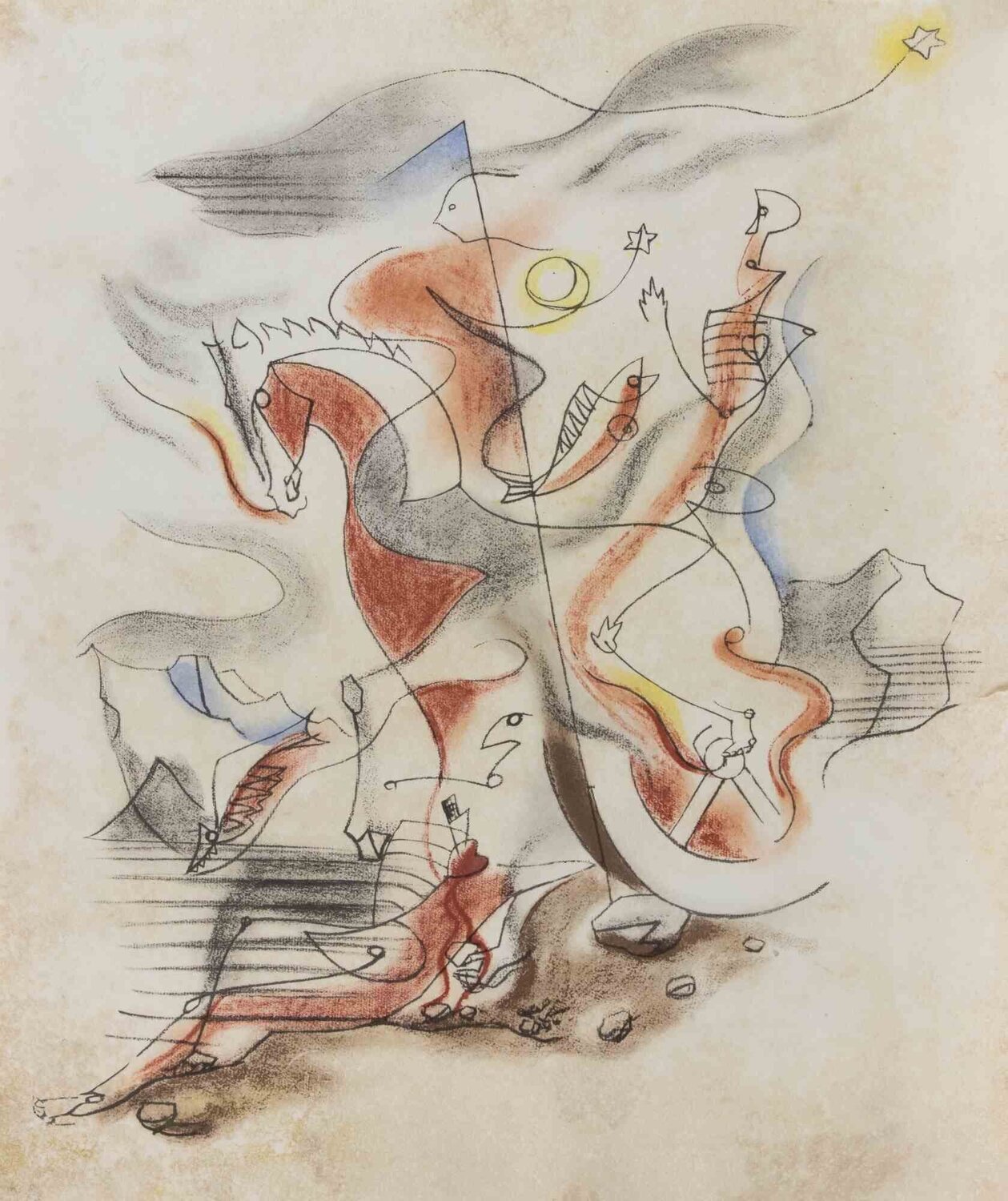 Horse and Knight André Masson Stampa in vendita