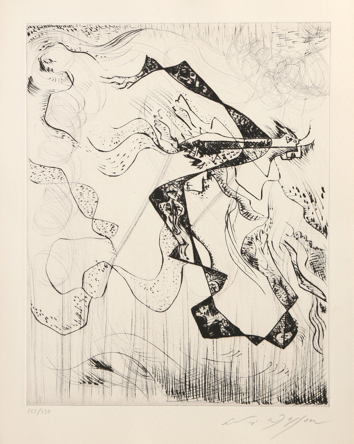 Untitled from Body and Heart André Masson Stampa in vendita