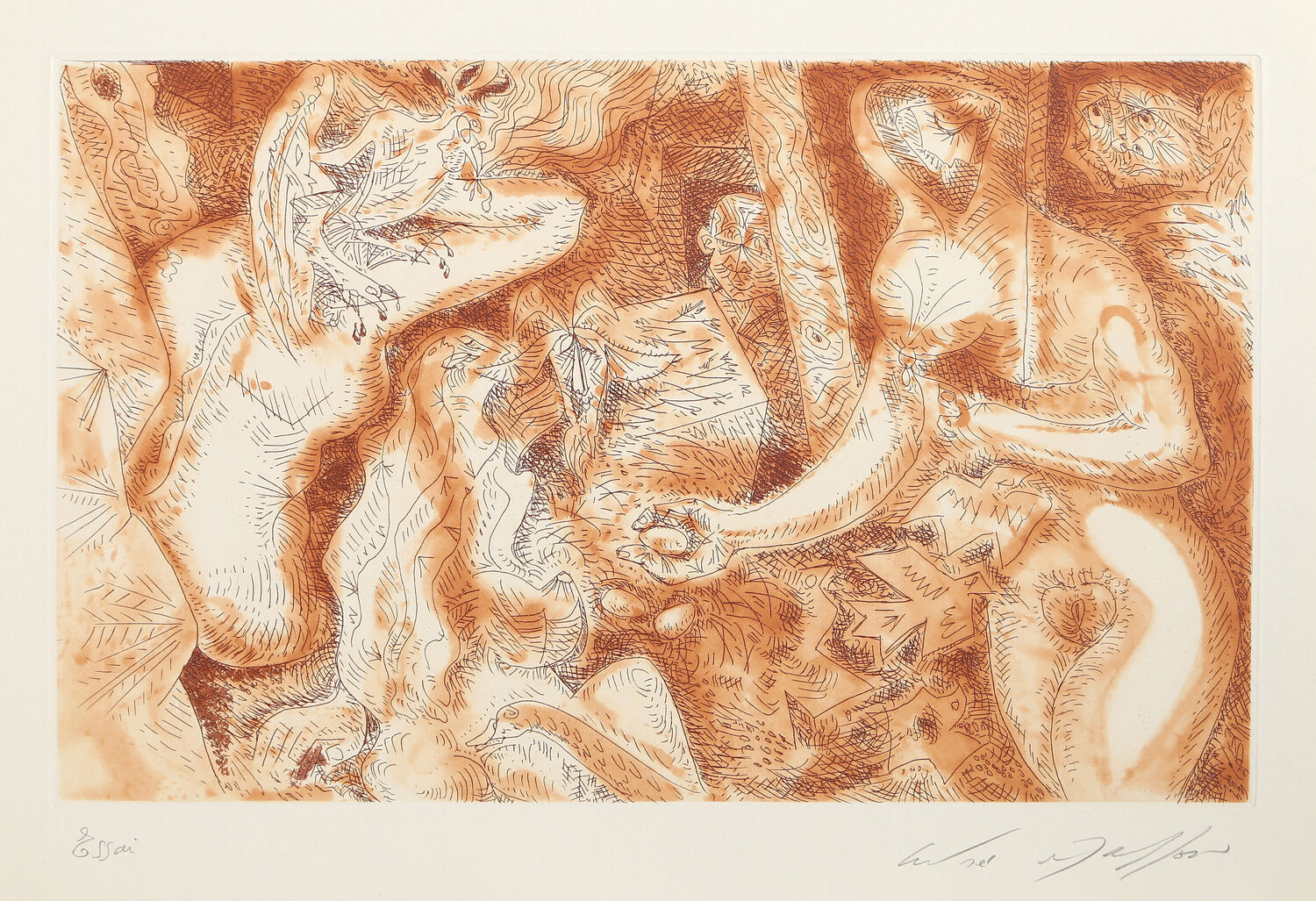 Les Fermières Libertines André Masson Stampa in vendita
