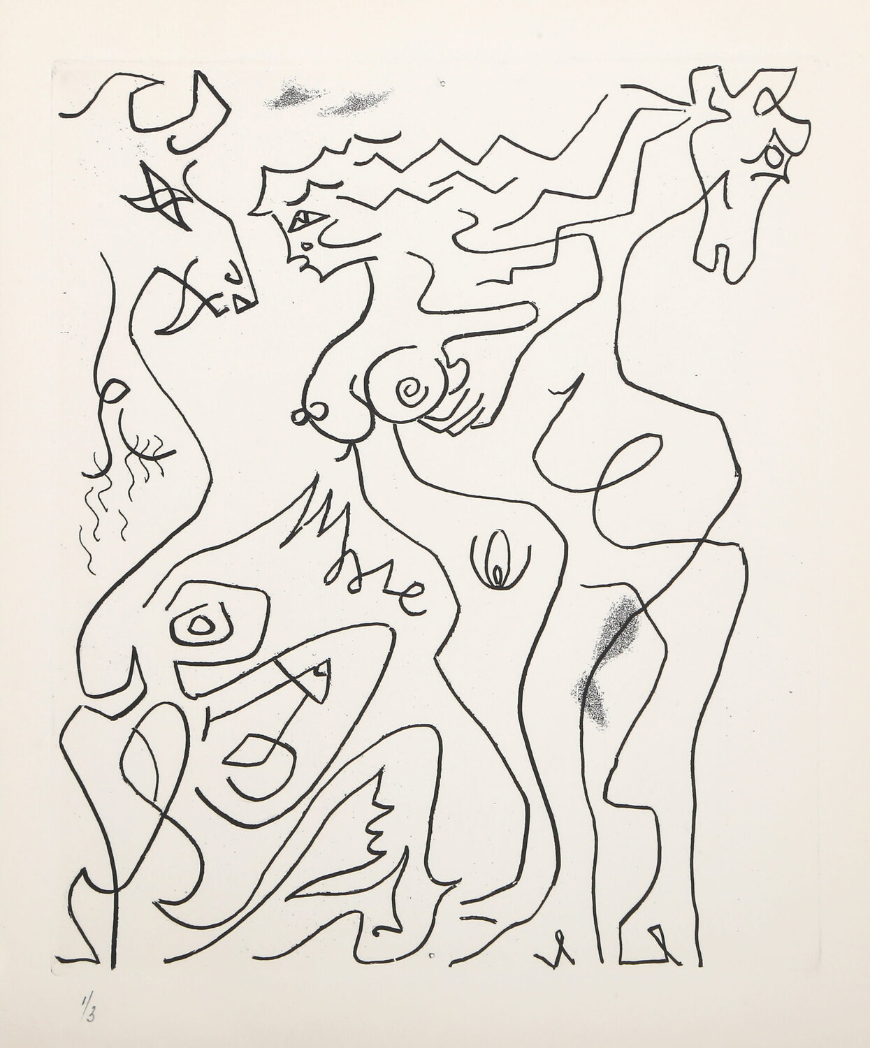 Feuilles Épaisses II André Masson Stampa in vendita