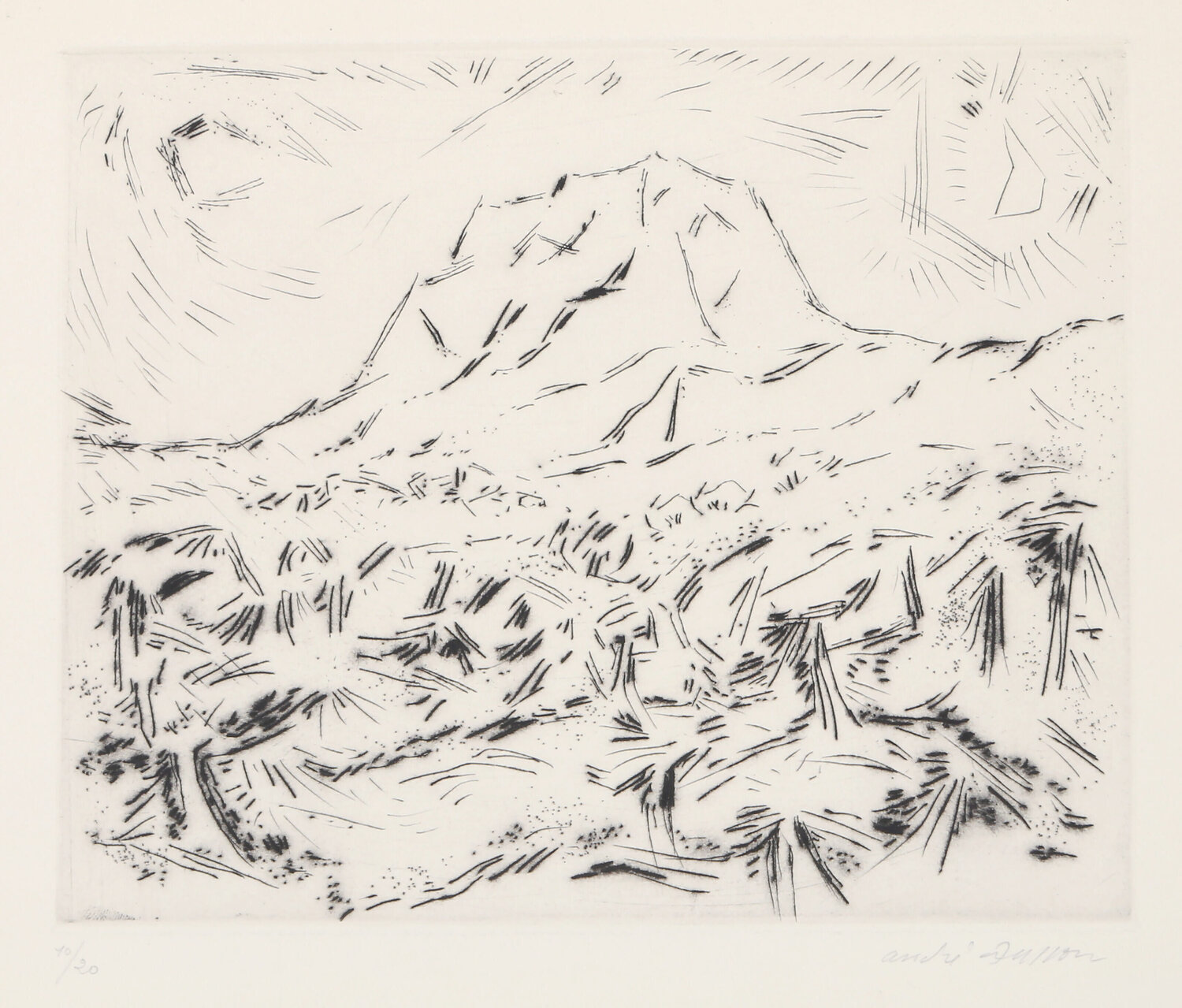 La montagne Sainte-Victoire André Masson Stampa in vendita