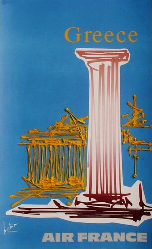 Air France - Grèce by Georges Mathieu, Print for Sale on Singulart
