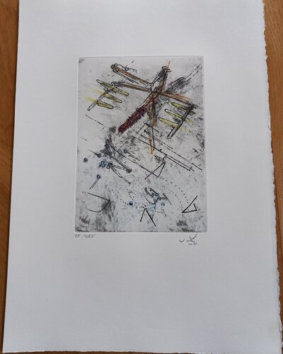 Droites Liberees plate X van Roberto Matta, Afdruk te koop op Singulart